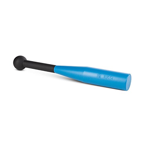 CapitalSports Capital Sports Bludgeon Clubbell Maza de Entrenamiento (musculación Hombros Brazos y Manos, Ejercicios pendulares, Swing, Negra/Azul Acero colado, empuñadura Segura, 6 kg Peso)