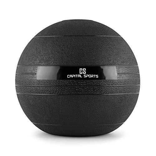 CapitalSports Capital Sports Groundcracker Pelota de Peso 25kg (Balón Medicinal Goma, Relleno Arena y Hierro, lanzamientos sin Rebote, Superficie Rugosa Antideslizante)