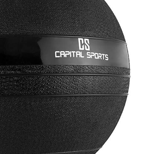 CapitalSports Capital Sports Groundcracker Pelota de Peso 25kg (Balón Medicinal Goma, Relleno Arena y Hierro, lanzamientos sin Rebote, Superficie Rugosa Antideslizante)