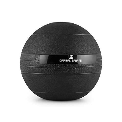 CapitalSports Capital Sports Groundcracker Pelota de Peso 4kg (Balón Medicinal Goma, Relleno Arena y Hierro, lanzamientos sin Rebote, Superficie Rugosa Antideslizante)