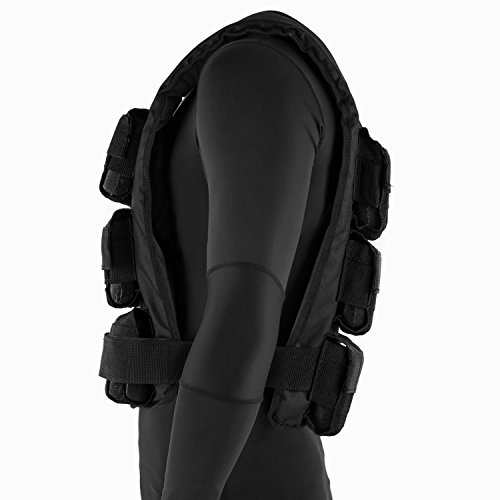 CapitalSports Capital Sports Monstervest - Chaleco para Pesos, Chaleco de Entrenamiento, Entrenar Fuerza y Resistencia, Regulable, 10 kg, Talla única, Nylon, Negro