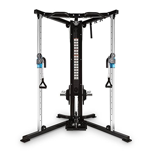 CapitalSports Distendor - Estación de Entrenamiento Multifunción, con tracción por Cable, Musculación Tren Inferior y Superior, Altura Ajustable, Adaptador Discos 25/50 mm