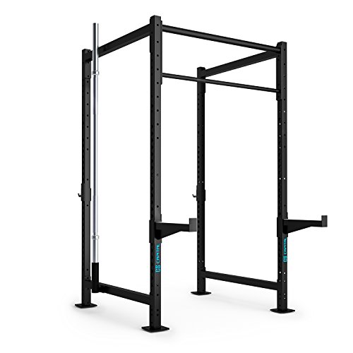 CapitalSports Dominate Edition Set 6 Jaula musculación Entrenamiento Acero (pilares Verticales 228cm, Barra Doble 108cm, traviesas Laterales, Brazos Seguridad, Soporte Barra Pesas 50mm, Ganchos J)