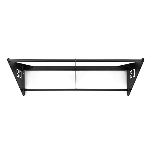 CapitalSports DS 108 Dirty South Bar 108 cm Barra Flexiones, metálica Negra (Dos Alturas Agarre, Ideal para la ampliación de Racks existentes, Muscle ups, Pull-ups y T2B)