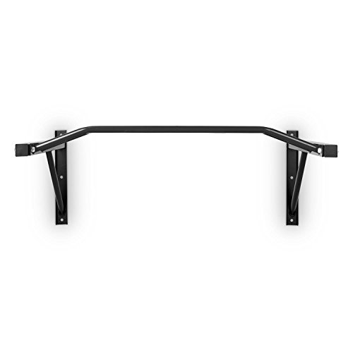 CapitalSports Master Grip Barra para Flexiones en Pared (120 kg de Peso máximo, 127 cm de Ancho, Acero Lacado, Multiples Superficies de Agarre, rápido Montaje) - Negro