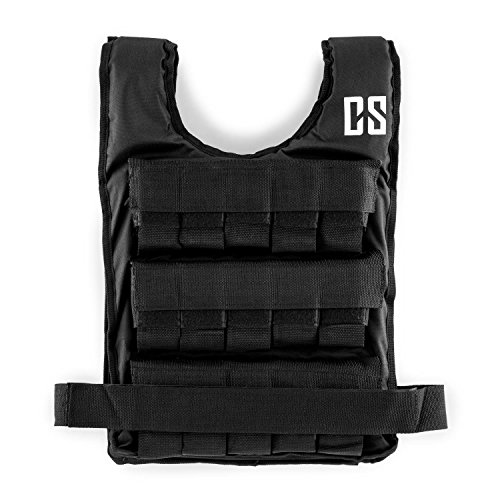 CapitalSports Monstervest - Chaleco para Pesos, Chaleco de Entrenamiento, Entrenar Fuerza y Resistencia, Regulable, 15 kg, Talla única, Nylon, Negro