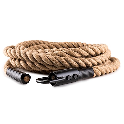 CapitalSports Power Rope Cuerda para impulsar 9m 3,8cm Cáñamo Gancho