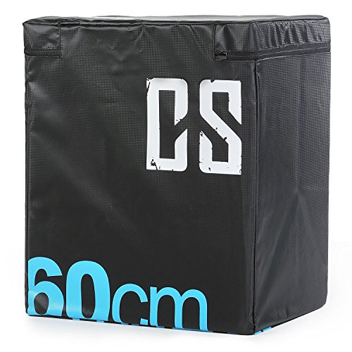 CapitalSports Rooksy Caja de Salto pliométrica Suave 60x50x30 cm (Robusta para Entrenamiento de Salto y Cross, Estable Interior, Suave Revestimiento, Exterior Cubierto) - Negro