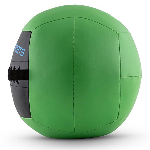 CapitalSports Wallba 12 Balón Medicinal de Cuero sintético (Peso 12 kg, Forro Exterior, Costuras resistententes, Superficie manejable, Esfera Ejercicios Gimnasia, Pelota Agarre Adecuado para Entrena