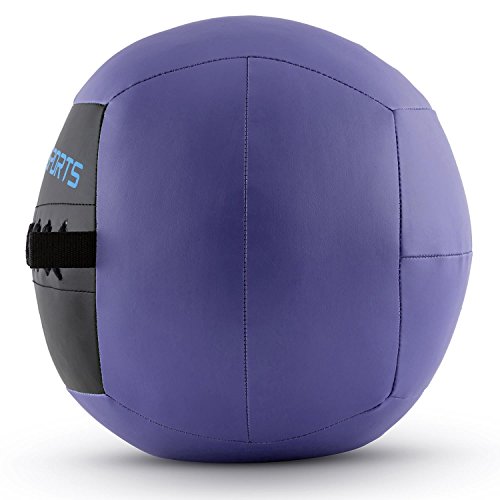 CapitalSports Wallba 8 Balón Medicinal de Cuero sintético (Peso 8 kg, Forro Exterior, Costuras resistententes, Superficie manejable, Esfera Ejercicios Gimnasia, Pelota Agarre Adecuado para entrenami