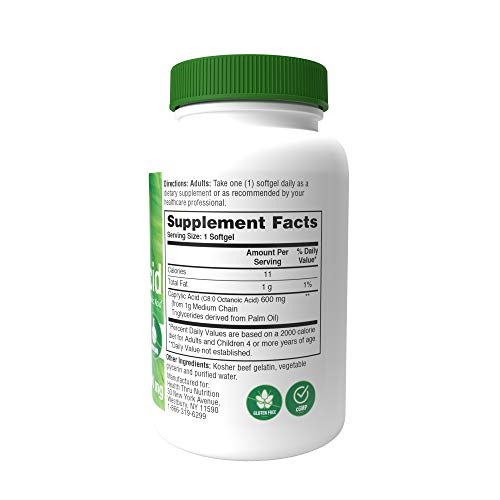 Caprylic Acid 600 mg 100 cápsulas blandas Sin OMG (100)