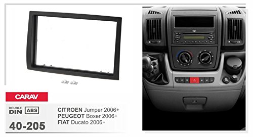 CARAV 40-205 2-DIN Marco de plástico para Radio para Citroen Jumper 2006+,Peugeot Boxer 2006+,FIAT Ducato 2006+