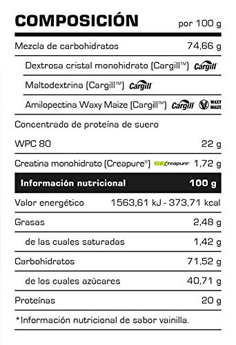 Carbohidratos MONSTER GAINER 2200 - Suplementos Alimentación y Suplementos Deportivos - Vitobest (Chocolate, 1,5 Kg)