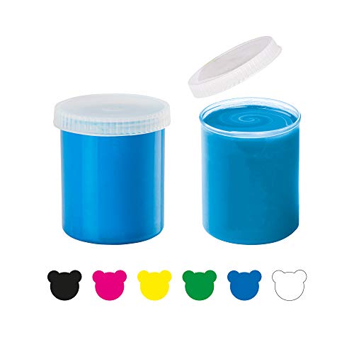 Carioca Finger Paint | KO032 - Set de Pintura de Dedos Super Lavable para niños a Partir de 24 Meses, 6 Botes de 80ml