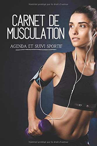 Carnet de musculation Agenda et suivi sportif: Journal d'entrainement fitness, crossfit | 161 Pages | Format de transport
