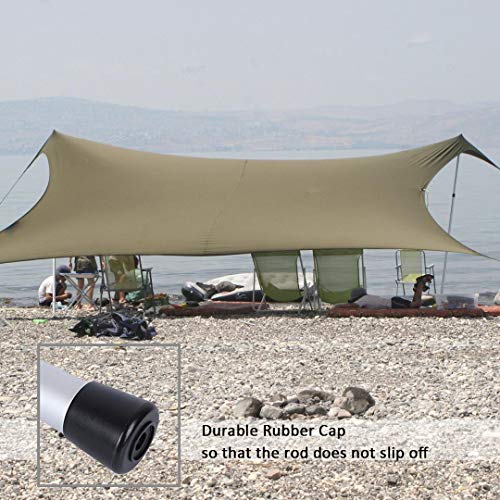 carpas de camping accesorios toldos Adecuado tienda de campaña familiar carpas plegables impermeables tela camping toldo de acampada , El toldo extensible como sombrilla playa proteccion uv anti fly