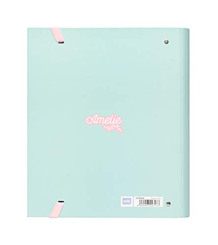 Carpeta 4 anillas troquelada premium Amelie pastel collection