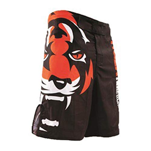 Carrey Fight Shorts Grappling Short Kick Boxing Fighting Shorts Muay Thai Shorts Kick Boxing Artes Marciales Jaula de Entrenamiento Equipo de Entrenamiento Fighting Shorts Tigre 3XL