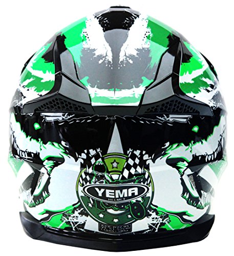 Casco Motocross Niño ECE Homologado - YEMA YM-211 Casco de Moto Infantil Cross Integral Enduro Infantil para Mujer Hombre Adultos, M