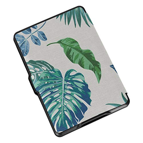 Case For Kindle Paperwhite 1/2/3 Generation Kindle Paperwhite Reader Case Exotic Tropical Leaves On PU Leather Cover with Auto Wake/Sleep New Kindle Paperwhite Cover