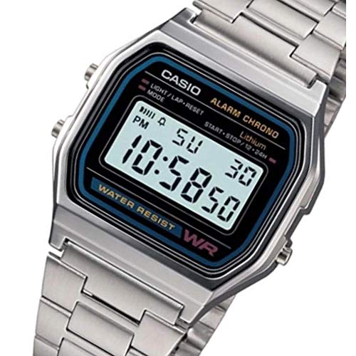 CASIO A158 - Reloj de Pulsera de Acero Inoxidable