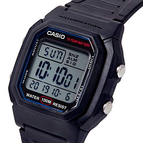 Casio Collection W-800H-1AVES, Reloj Digital Unisex, Negro