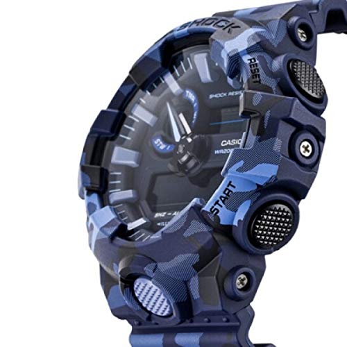 Casio G-SHOCK Reloj Analógico-Digital, 20 BAR, Azul/Camuflaje, para Hombre, GA-700CM-2AER