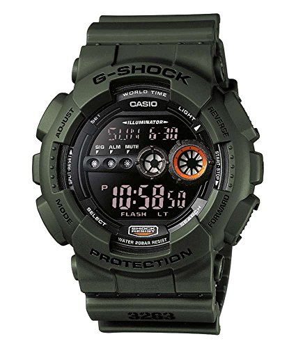 Casio G-SHOCK Reloj Digital, 20 BAR, Verde, para Hombre, GD-100MS-3ER