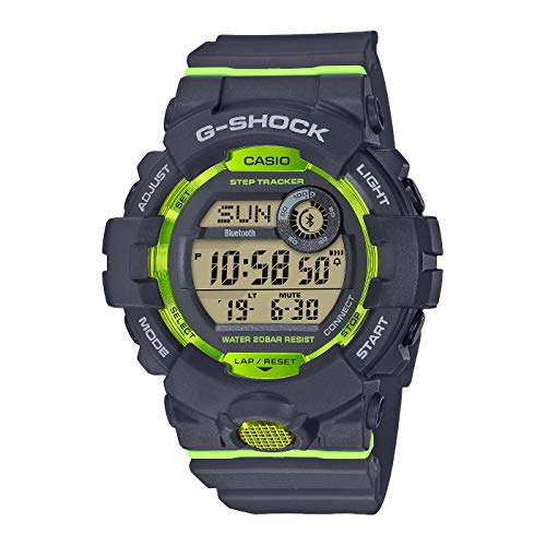 Casio G-SHOCK Reloj Digital, Contador de pasos, Sensor de movimiento, Aplicación de deporte gratuita para descargar, 20 BAR, Blanco, para Hombre, GBD-800-8ER