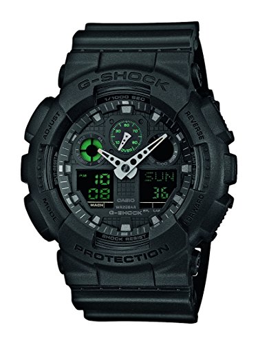 Casio Reloj Analogico-Digital para Hombre de Cuarzo con Correa en Resina GA-100MB-1AER