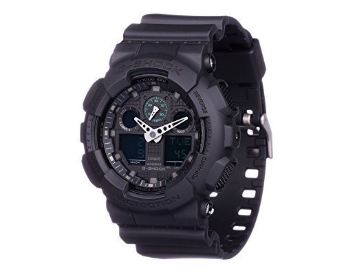 Casio Reloj Analogico-Digital para Hombre de Cuarzo con Correa en Resina GA-100MB-1AER