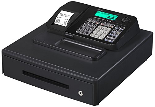 Casio SE-S100MB-BK-FIS GDPdU a habilitar caja registradora incluyendo licencia de software, tarjeta SD y la batería paquete completo y línea telefónica gratuita, negro