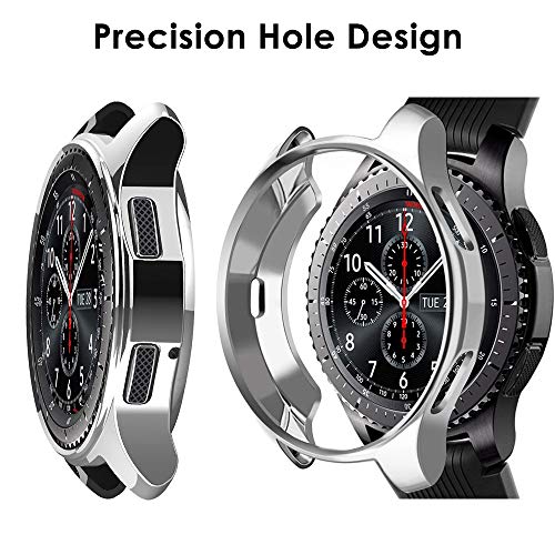CAVN Compatible con Samsung Galaxy Watch 46mm Protector Bumper Case, 3 Pack General Protective Case TPU Flexible Protector Case para Galaxy Watch 46mm SM-R800