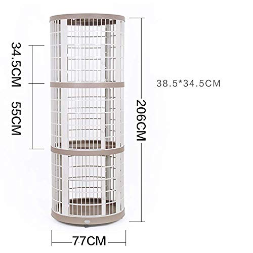 Ccgdgft Compartimento Doble Nivel de Gran tamaño del Gato Villa Jaula Redonda Perro Crianza Gato Jaula Cat House Arena for Gatos Casa, Doble (Size : Triple)