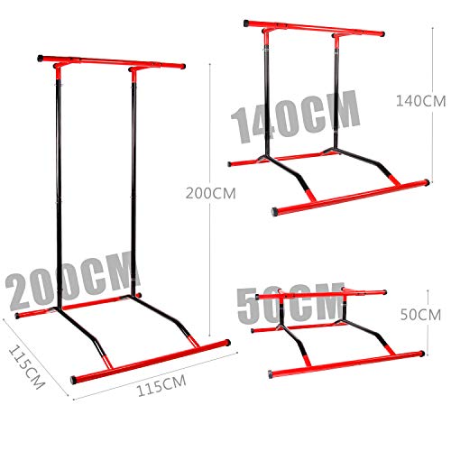 CCLIFE Pull up Bar Barra de dominadas Pull up portátil Portable Peso Corporal Barra dominadas Dip Torre Soporte, Color:Pull Up Bar