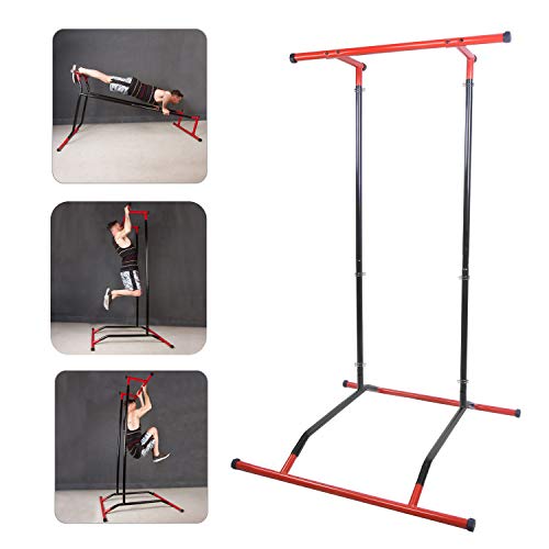 CCLIFE Pull up Bar Barra de dominadas Pull up portátil Portable Peso Corporal Barra dominadas Dip Torre Soporte, Color:Pull Up Bar