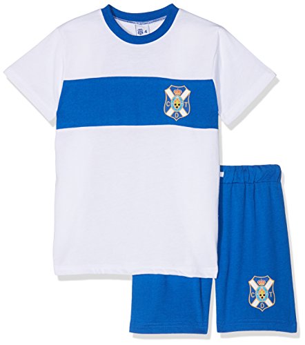 CD Tenerife Pijten Pijama Corta, Infantil, Multicolor (Blanco/Azul), M