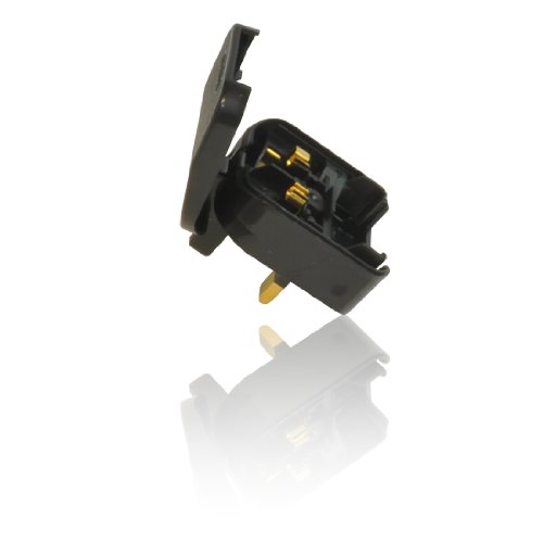 CDL Micro 2 Pin Euro Plug a 3 Pin Adaptador de Red del Reino Unido - Ideal para 5 Amp de GHD - Negro