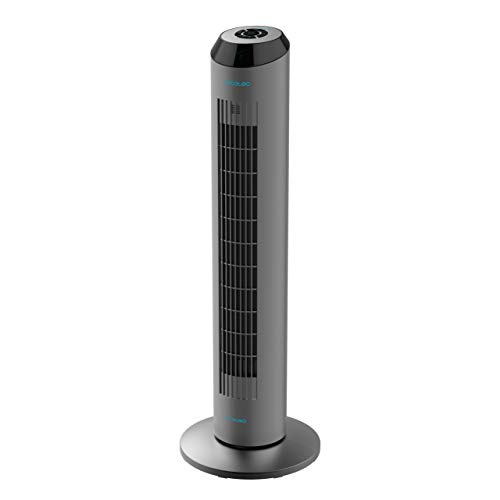 Cecotec Ventilador de Torre EnergySilence 8190 Skyline Ionic. 33'' (84cm) de Altura, Oscilante, Motor de Cobre, 3 Velocidades, Temporizador 8 Horas, Mando a Distancia, 60W