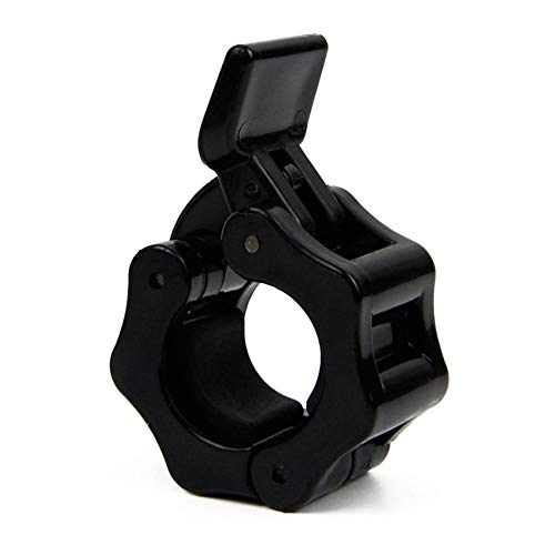 Cerraduras de cuello con barra 2 X Barra de cuello clips estándar Olímpico Spinlock abrazadera de la pesa de primavera pesas Barbell gancho de cierre para levantamiento de pesas, entrenamiento cruzado