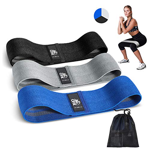 CFX Bandas Elasticas, Juego de 3 Bandas Elásticas Musculacion para Fitness con 3 Niveles, Resistencia Antideslizante para Piernas y Glúteos,Pilates,Yoga,Fuerza,Fisioterapia,Estiramientos