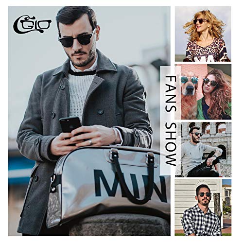 CGID Gafas de sol polarizadas retro medio marco clásico para Hombre y Mujer MJ56