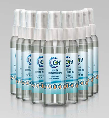 C+H Solución hidroalcohólica de uso cutáneo | 9 unidades | Desinfección en spray | Hidroalcohol para manos y otras superficies.