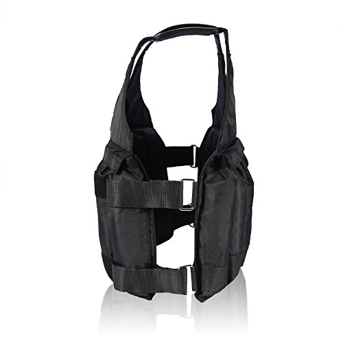 Chaleco de Peso Ajustable, Vacío Peso de la Adelgazamiento de Entrenamiento Chaqueta de Tela de Arena para Adelgazamiento Carrera y Sesión de Ejercicios (20KG)