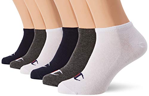 Champion QUARTER SOCKS X6 Calcetines deportivos, Multicolore (Bleu Marine/Blanc/Gris Foncé 97z), 35/38 (Talla de fabricante:35/38) (Pack de 6) para Hombre