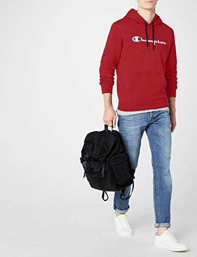 Champion Sudadera con Capucha Classic Logo, Rojo, L para Hombre