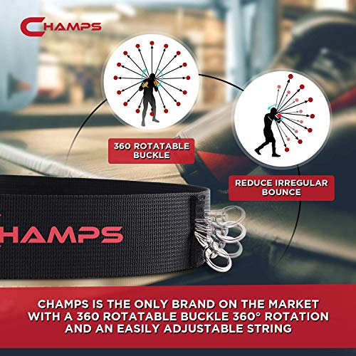 Champs MMA Boxing Reflex Ball - Equipo de Boxeo Fight Speed, Boxing Gear Punching Ball Ideal para Velocidad de reacción y coordinación Mano-Ojo Entrenamiento Bolsa Reflectante Alternativa (4-Set)