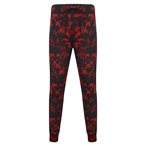 Chandal Hombre Tie Dye Conjuntos Deportivo de Sudaderas con Capucha y Pantalones Streetwear Ropa Adolescentes Chico Invierno de Manga Larga Sweatshirt Yvelands(Rojo,M)
