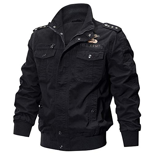 Chaqueta de Manga Larga de los Hombre Lavado Chaqueta Militar Gran tamaño Escudo Transpirable táctico BaZhaHei Invierno Abrigo Casual con Capucha de Lana Capa Jacket Parka Pullover