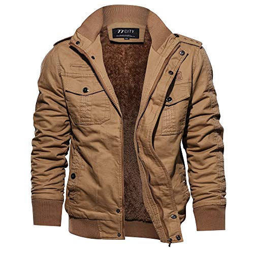 Chaqueta de Manga Larga de los Hombre Lavado Chaqueta Militar Gran tamaño Escudo Transpirable táctico BaZhaHei Invierno Abrigo Casual con Capucha de Lana Capa Jacket Parka Pullover